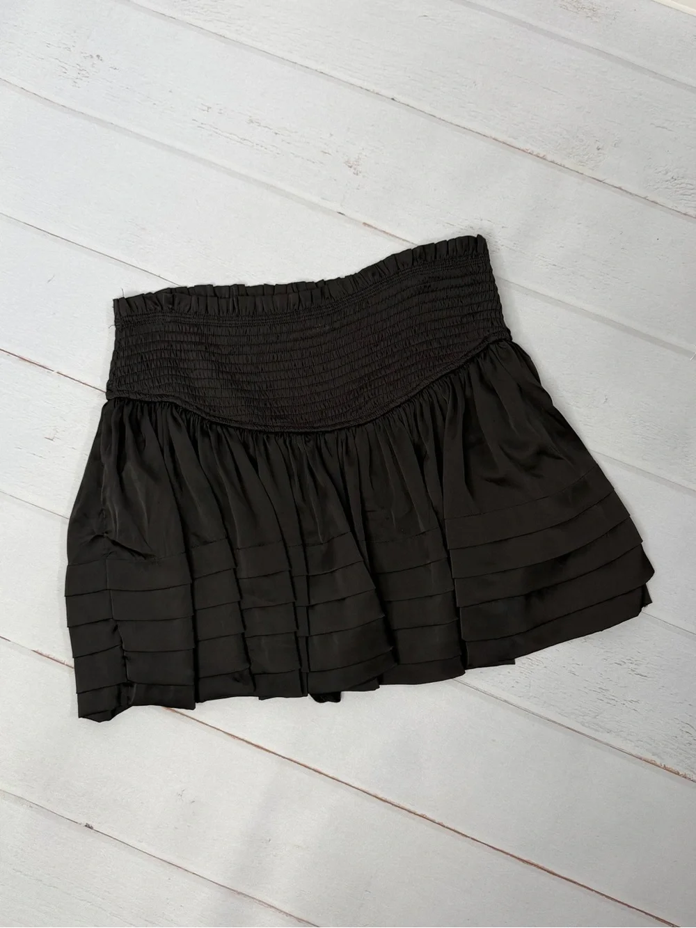 Mustard Seed Black Smocked Flowy Skort Size Large